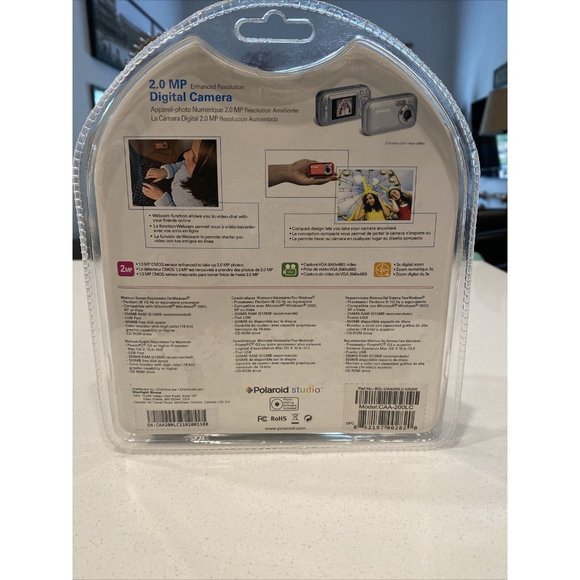 NEW In Package Blue Polaroid a200 2.0 MegaPixel "Starter" Camera w/ LCD Display - Picture 2 of 9
